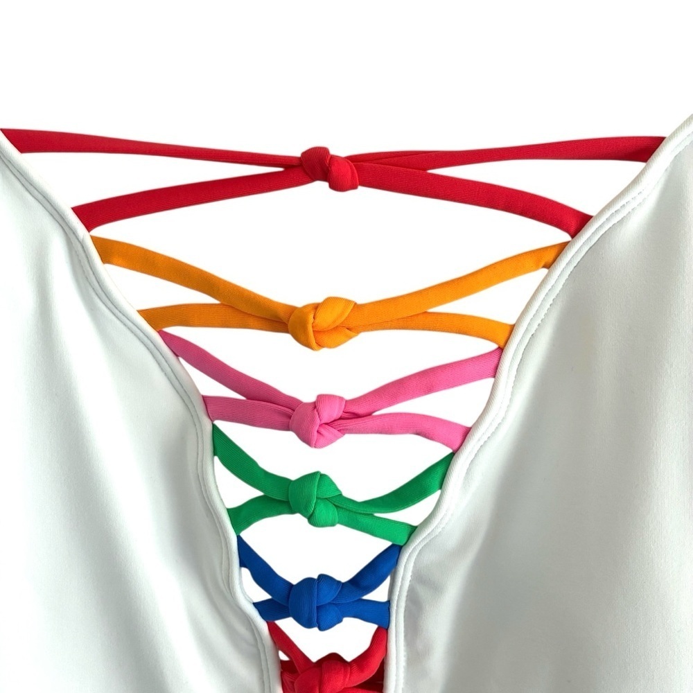Bleu Rod Beattie Colorful Strappy One Piece Swimsuit Size 6 - Picture 4 of 9
